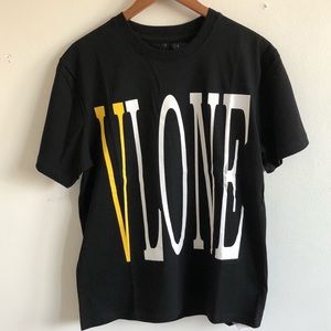 VLONE Shirts - Vlone Yellow Staple Tee Shirt VLONE Shirts - Vlone Yellow Staple Tee Shirt